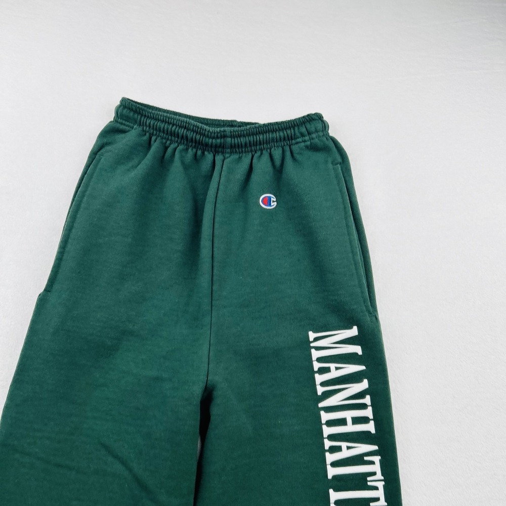 Champion Manhattan College Pants Womens XS Green Sweatpants Jaspers Athletic - Picture 8 of 16
